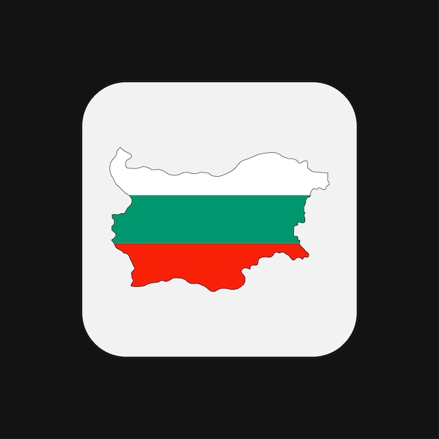 Bulgarije kaart silhouet met vlag op witte achtergrond