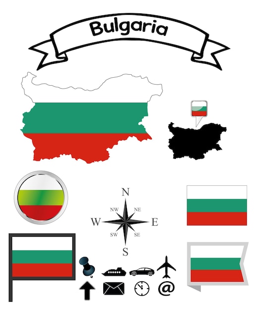 Bulgarije Set Official Flags-collectie