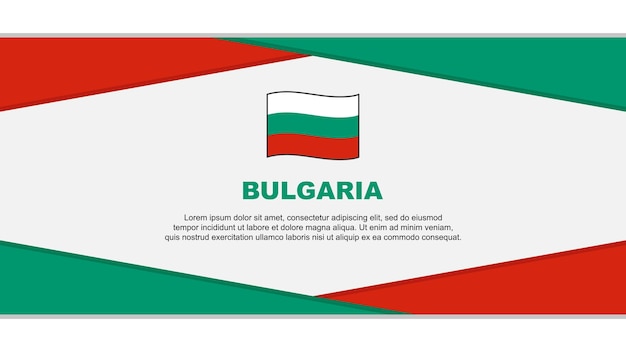 Bulgarije Vlag Abstracte Achtergrond Ontwerpsjabloon Bulgarije Onafhankelijkheidsdag Banner Cartoon Vector Illustratie Bulgarije Vector