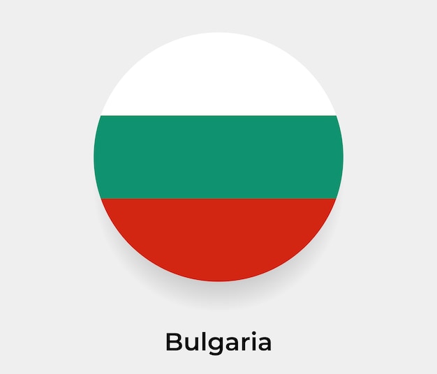 Bulgarije vlag zeepbel cirkel ronde vorm pictogram vectorillustratie