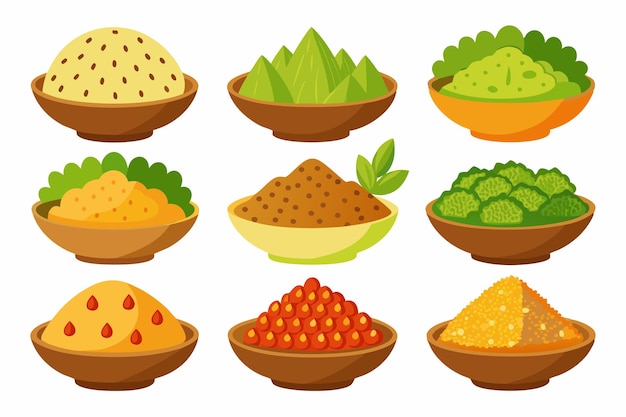 bulgur color art illustration on plate
