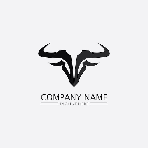 Bull buffalo head cow animal  mascot logo design vector for sport horn buffalo animal mammals head logo wild matador