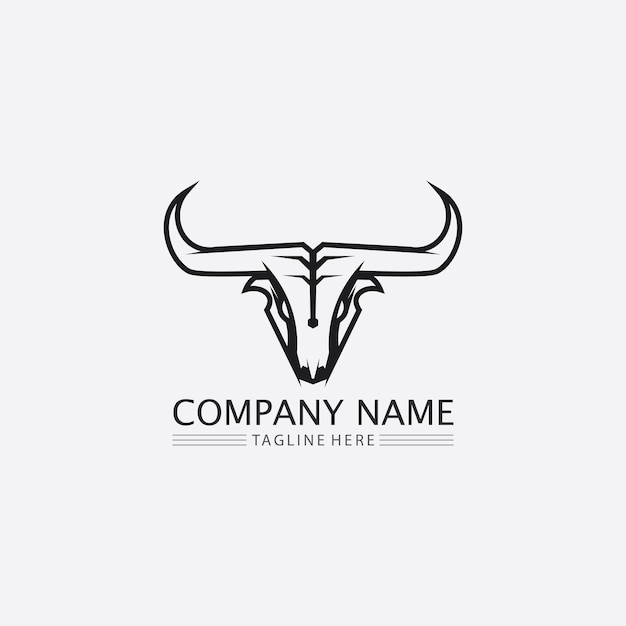 Bull buffalo head cow animal  mascot logo design vector for sport horn buffalo animal mammals head logo wild matador