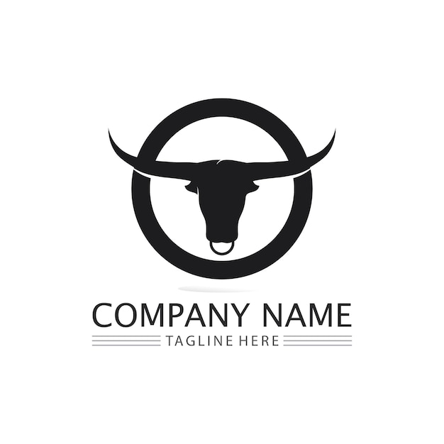 Vector bull buffalo head, cow, animal  mascot logo design vector for sport horn buffalo, animal, mammals, head logo, wild, matador