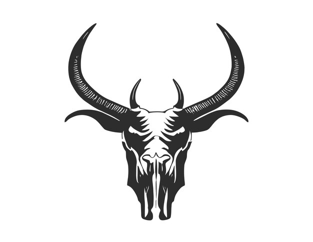 Bull Buffalo Longhorn Skull Vintage logo-ontwerpinspiratie