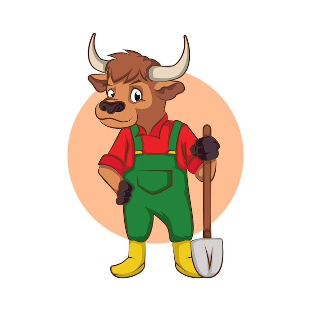 bull cartoon vector