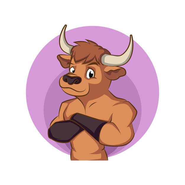 Vector bull cartoon vector