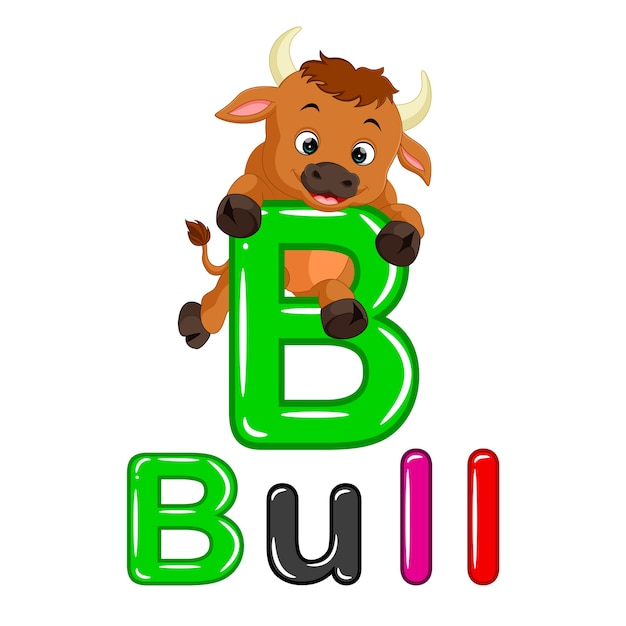 Vector bull cartoon