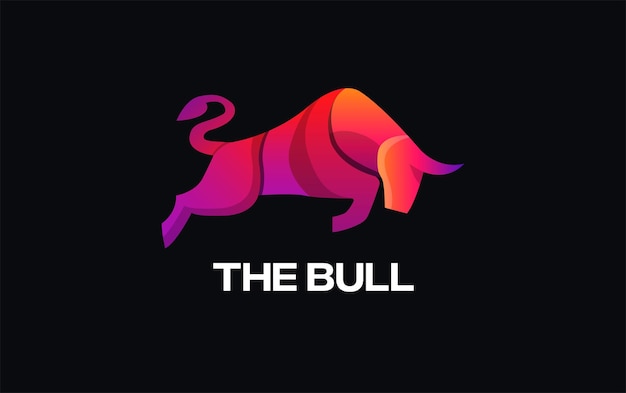 Bull colorful gradient logo design