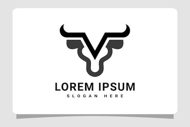 Bull cow cattle head logo template design inspiration