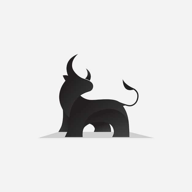 Bull creative logo template concept icon beef meat house restaurant