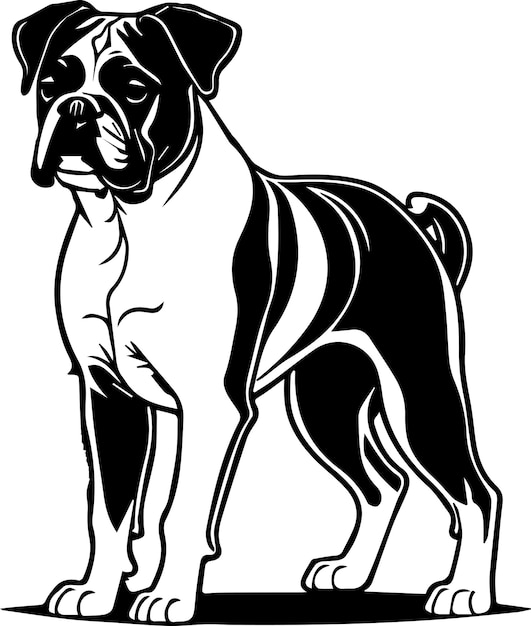 Bull dog Vector Silhouette 3