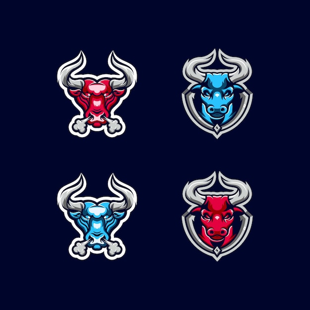 Vettore logo di esport toro