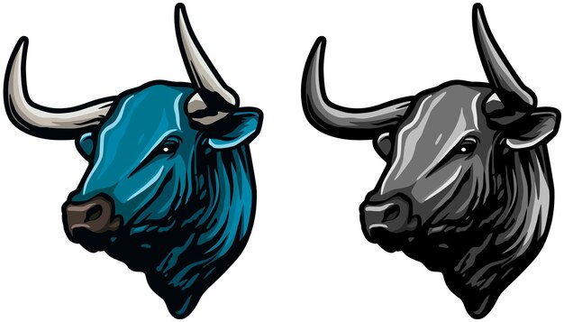 Bull Face Illustration Wild Face Vector