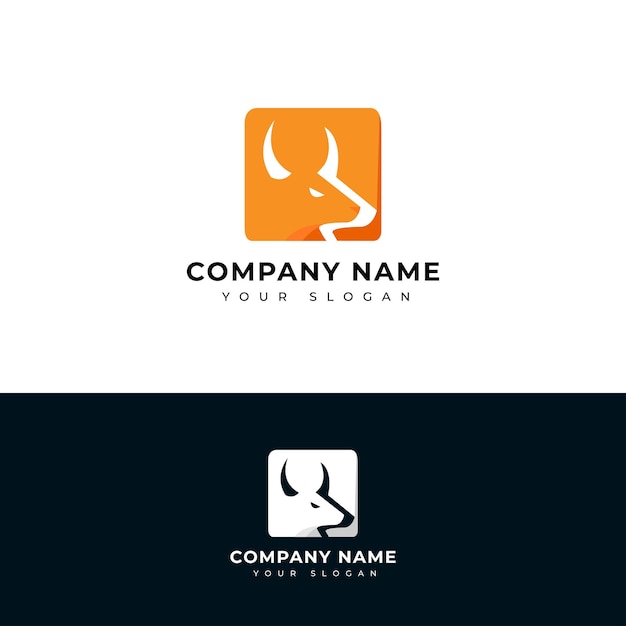 Bull finance logo vector design