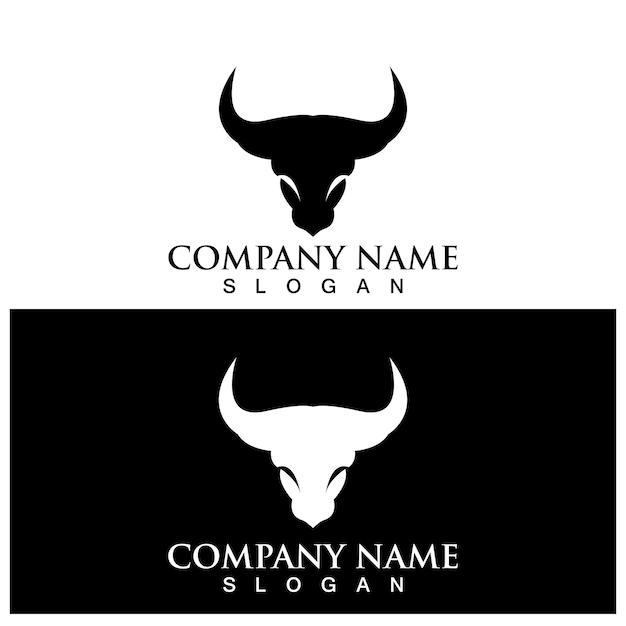 Bull head icon vector illustration template design