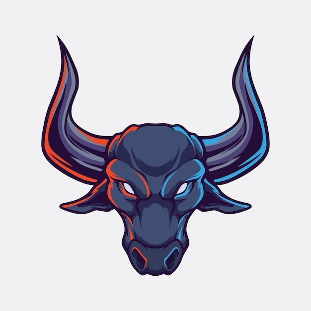 Bull Head Logo Illustratie Kunstwerk