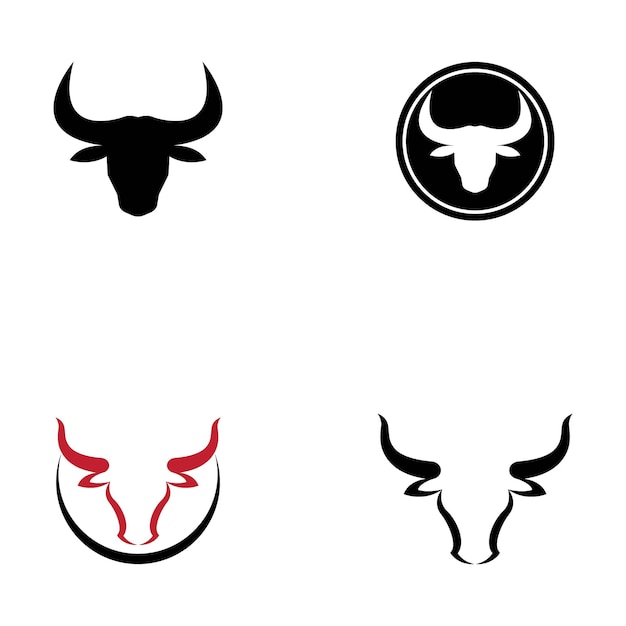 Bull head logo and symbol illustration