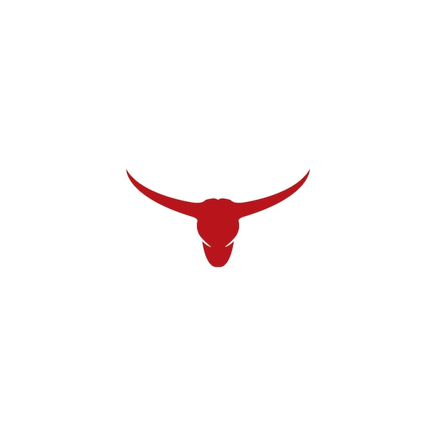 Bull head logo vector icon illustration design