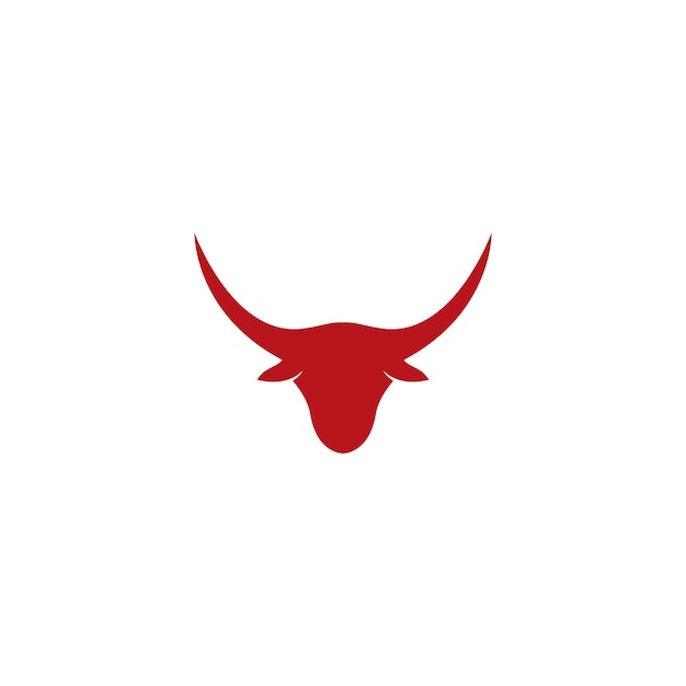 Bull head logo vector icon illustration design