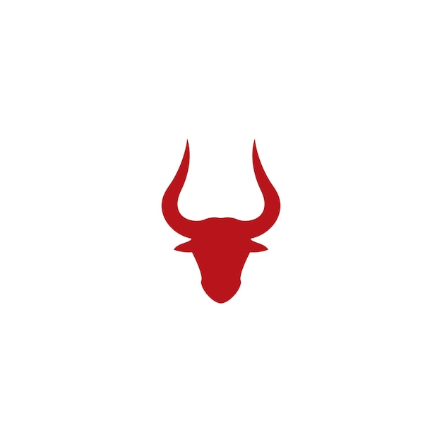 Bull head logo vector icon illustration design