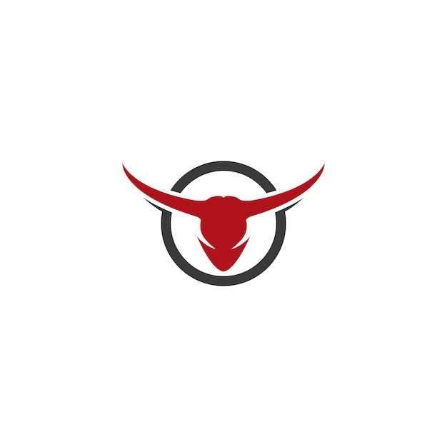 Bull head logo vector icon illustration design