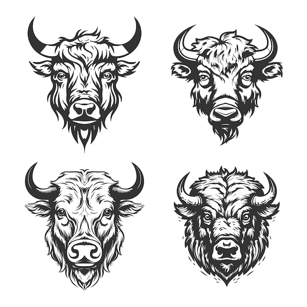 Vector bull head logo vector illustratie