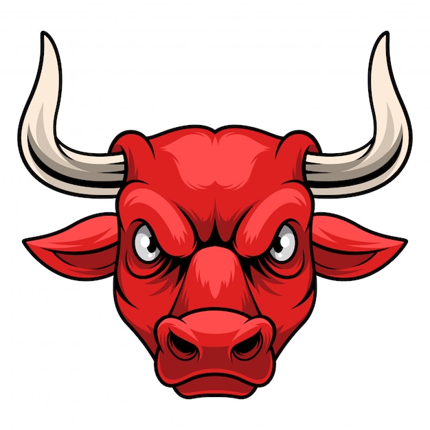 Bull head mascot. Buffalo logo