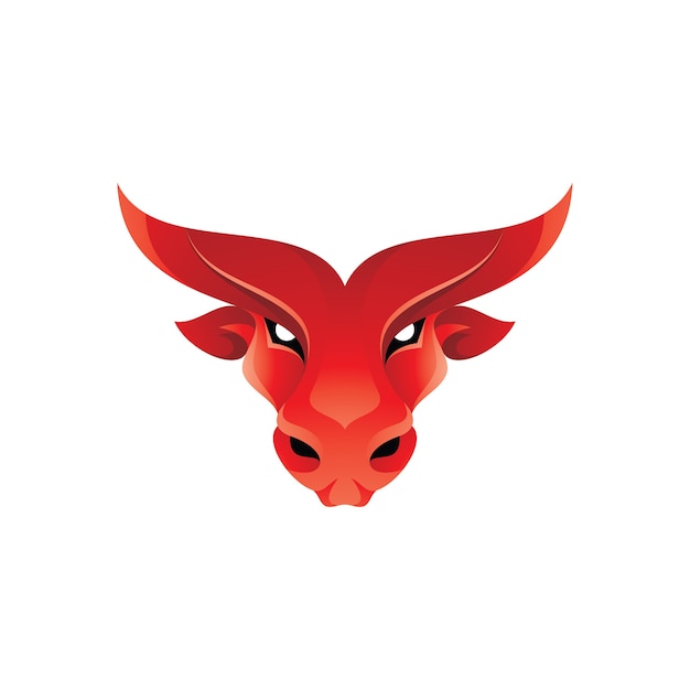 Bull Head Mascot Illustration