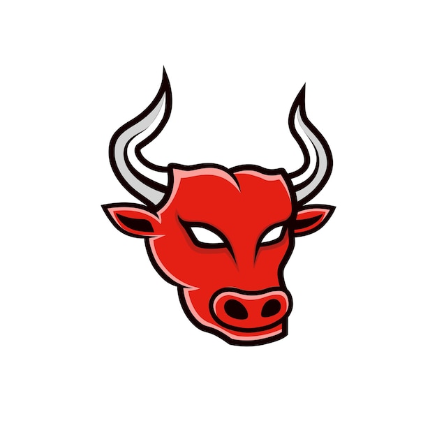 Bull head mascot logo illustration