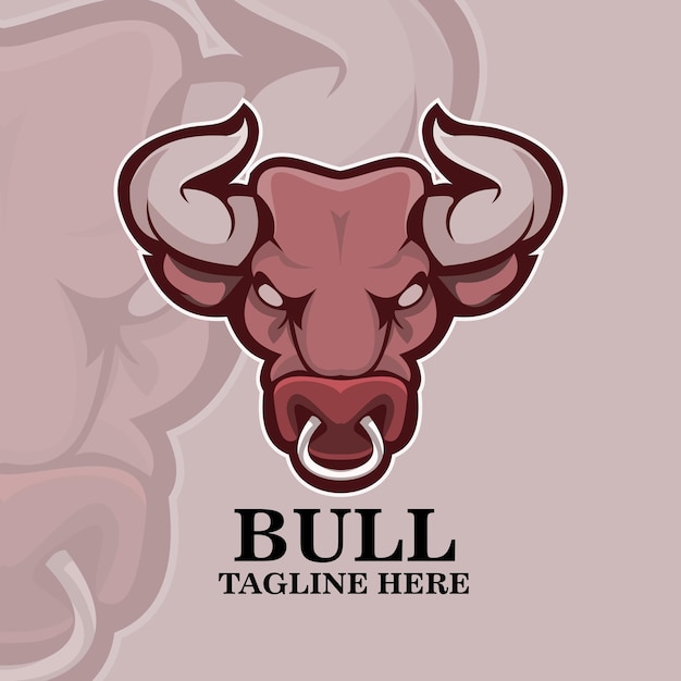 Bull head mascot logo