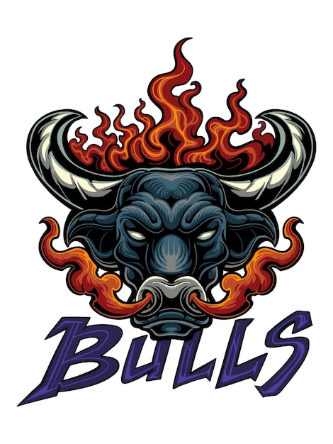 Vector bull head vector design