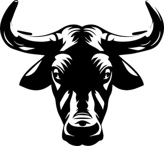 Bull Head vector silhouette 2