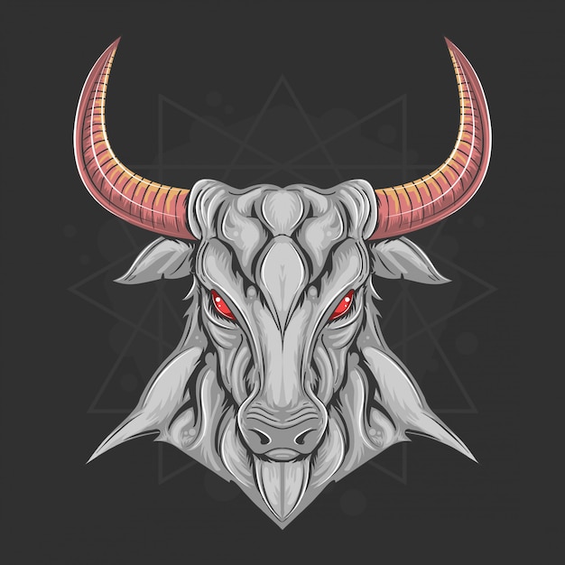 Bull head vector