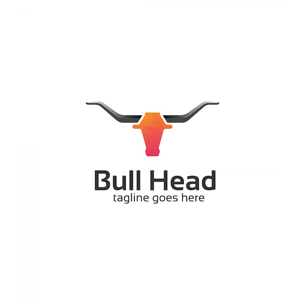 Bull hoofd eenvoudig logo