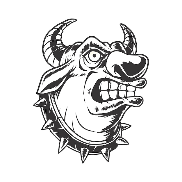 Vector bull hoofd illustratie