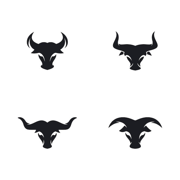 Bull hoofd logo vector pictogram