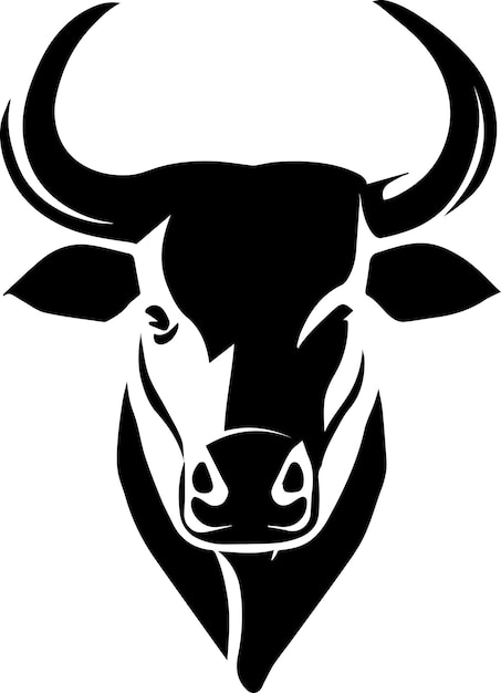 Bull hoofd vector silhouet 6