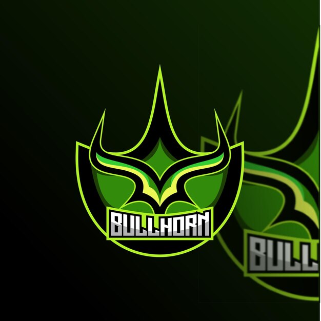 Bull hoorn logo esport ontwerp