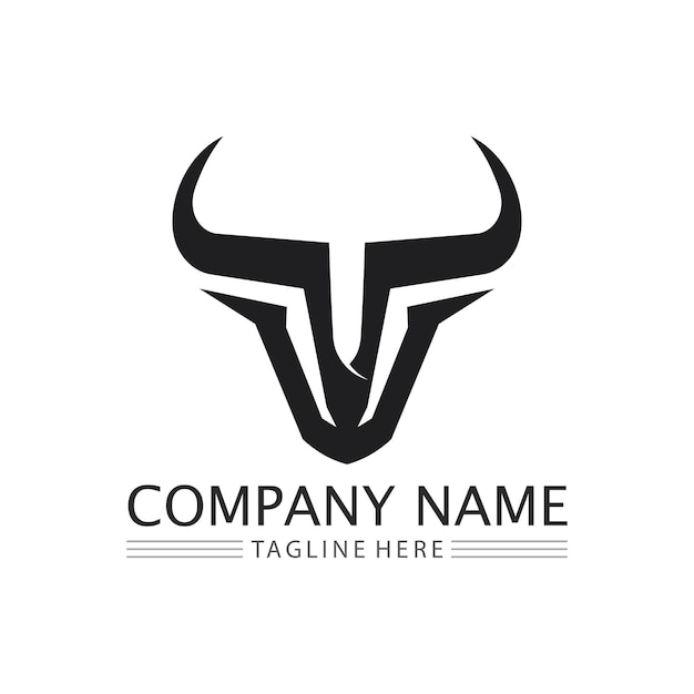 Bull Horn-logo en symboolsjabloonpictogrammen app