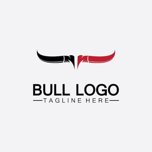 Vector bull horn-logo en symboolsjabloonpictogrammen app