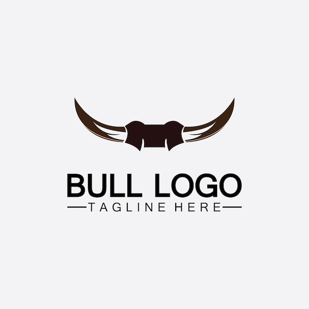 Bull Horn-logo en symboolsjabloonpictogrammen app