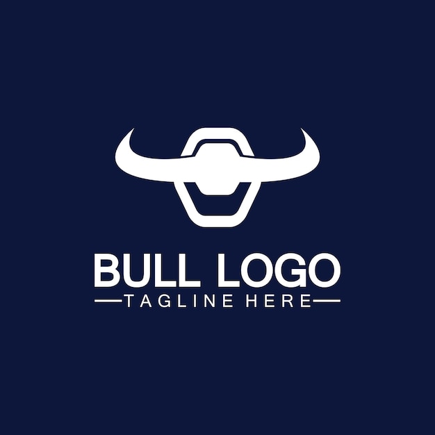 Bull Horn-logo en symboolsjabloonpictogrammen app