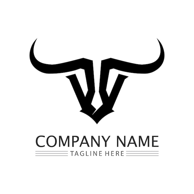 Bull horn logo and symbol template icons app