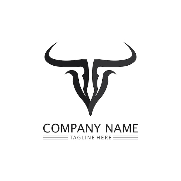 Bull horn logo and symbol template icons app