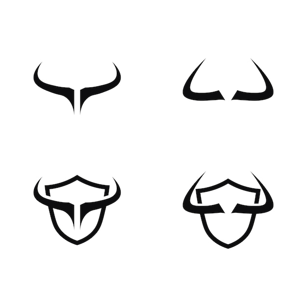 Bull horn logo and symbol template icons app