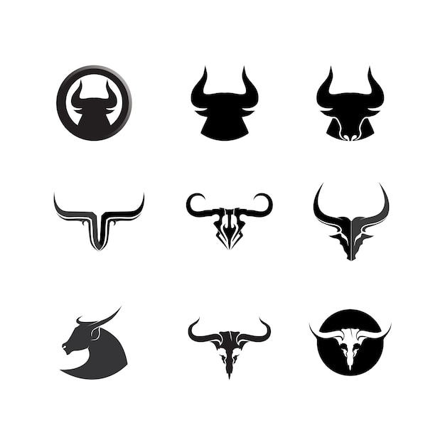 Bull horn logo and symbol template icons app