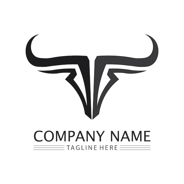 Bull horn logo and symbol template icons app