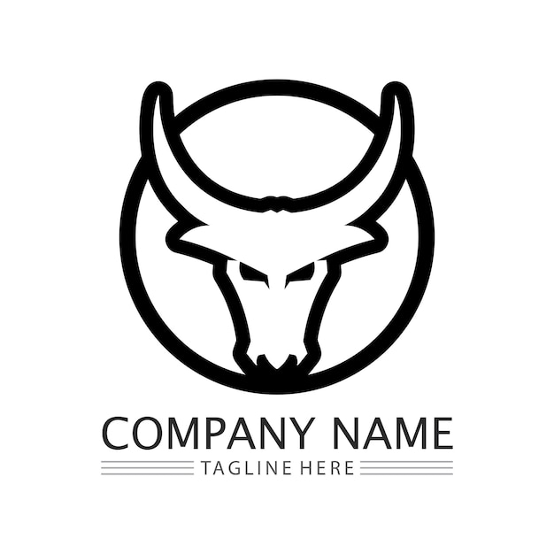 Bull horn logo and symbol template icons app