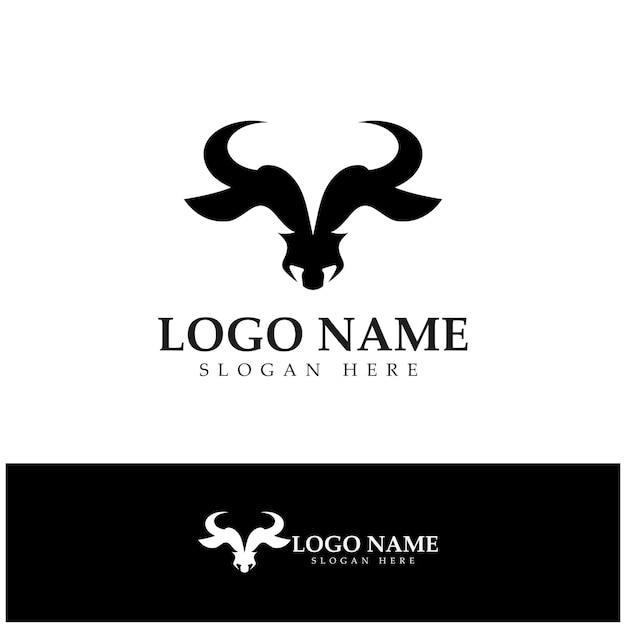 Bull horn logo and symbol template icons app